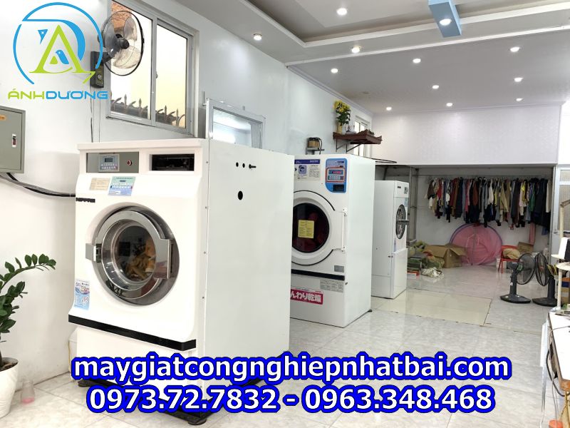 Lắp đặt máy giặt công nghiệp cũ tại Yên Dũng